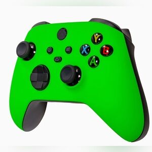 Xbox One Series X S Custom Soft Touch Controller, Added Grip, Neon Green Color